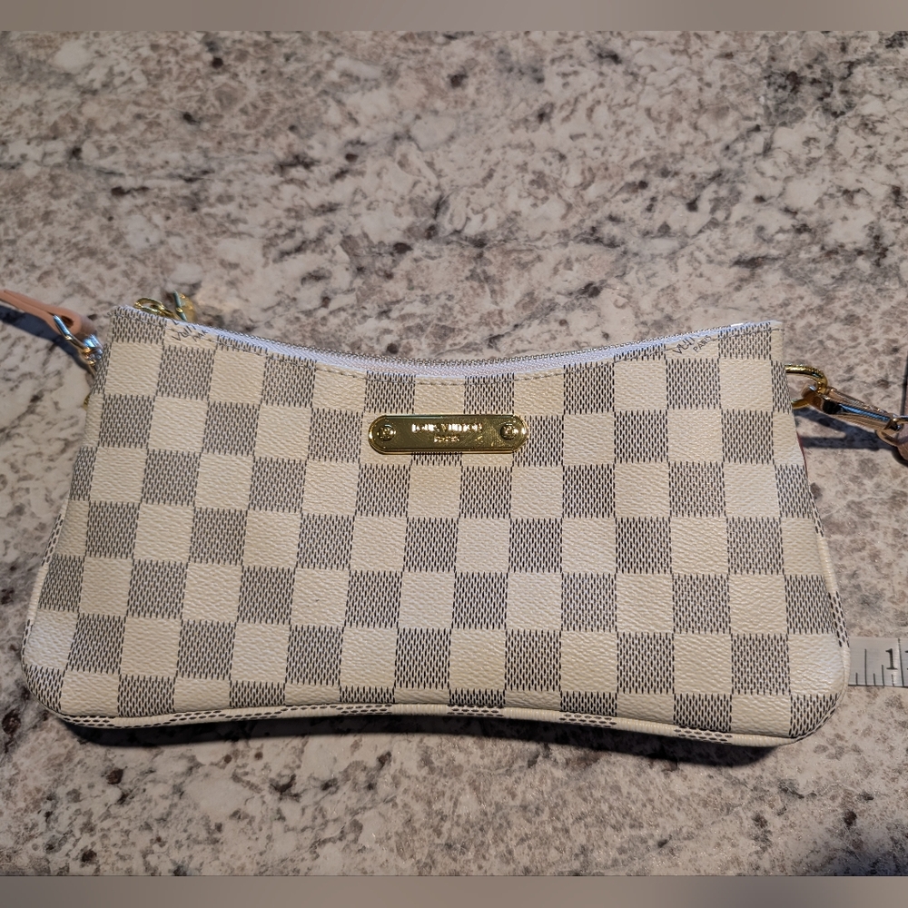 Checkered Crossbody Purse- L V
